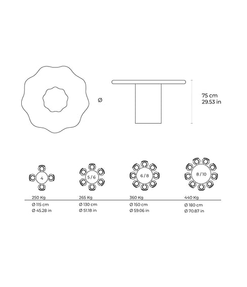 Onda 8-Person Table