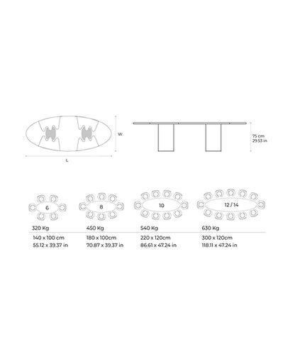 Lavanche 8-Person Table